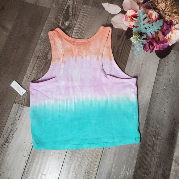 NWT SO Cropped Tie-Dye Tank Top Women’s Juniors Size XL Ribbed Racerback - Picture 14 of 16
